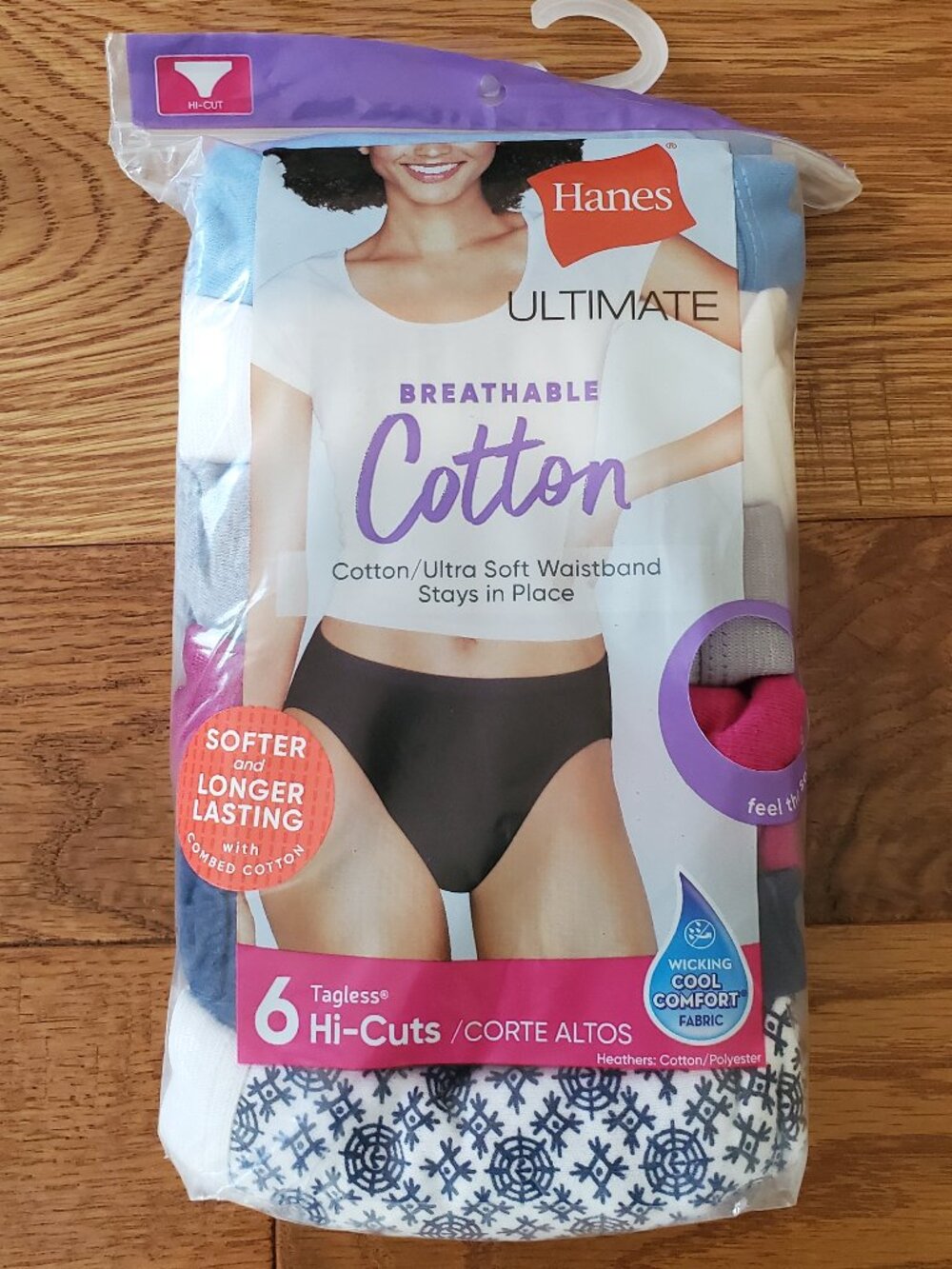 2 for $30 | Size 9/2XL  Hanes Ultimate Breathable Cotton Hi Cut Underwear | NWT